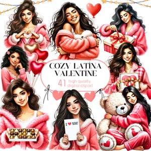 Gorgeous Latina Valentine&#39;s Day, Latina Woman Png, Latina Png, Chicana Png, Latina Clipart, Valentines Girl Png, Love Latina Clipart