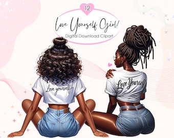 Love Yourself Png, Sublimation Printing, Girl Power Png, Self Love Designs, African American Png, Motivational Quote, Png For Tumblers