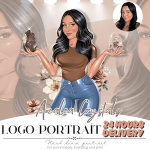 Business Logo Portrait, Cartoon Logo, Shop Logo, Small Business, Logo Design, Caricature Logo, Boutique Logo, Beauty Logo, Character Logo
