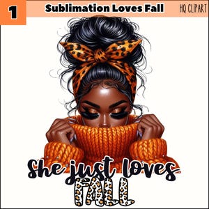 Fall Girl Leopard Print PNG, Autumn Sublimation Design (Digital Download)