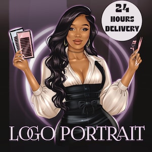 Benutzerdefiniertes Portrait-Logo, Lash Maker Logo, Lash Designer Logo, Lash Künstler-Logo, Beauty Lashes Logo, Digitales Porträt-Logo, Cartoon-Logo