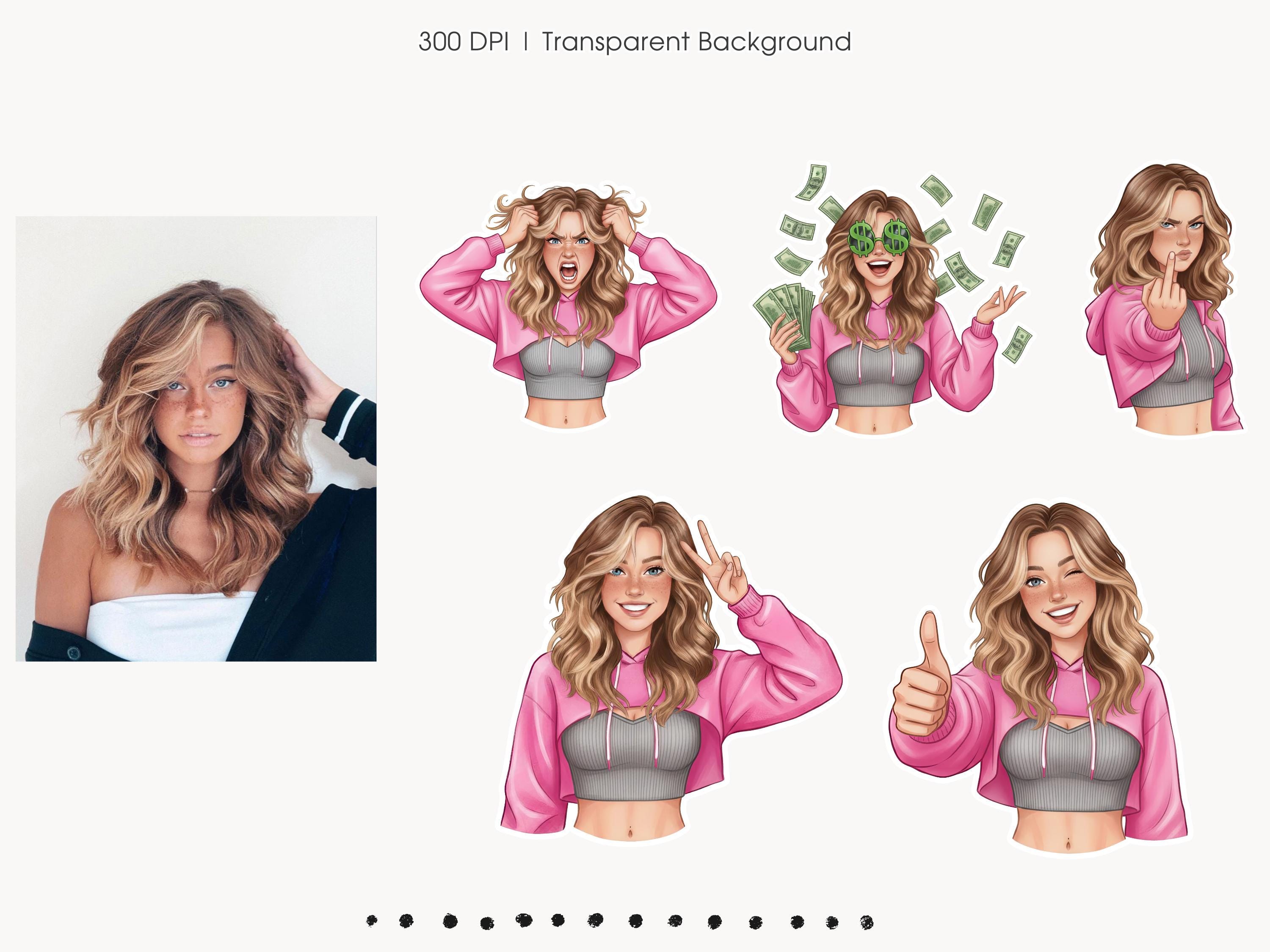 Custom Cartoon Portrait Stickers, Personalized PNG, Logo Stickers ...