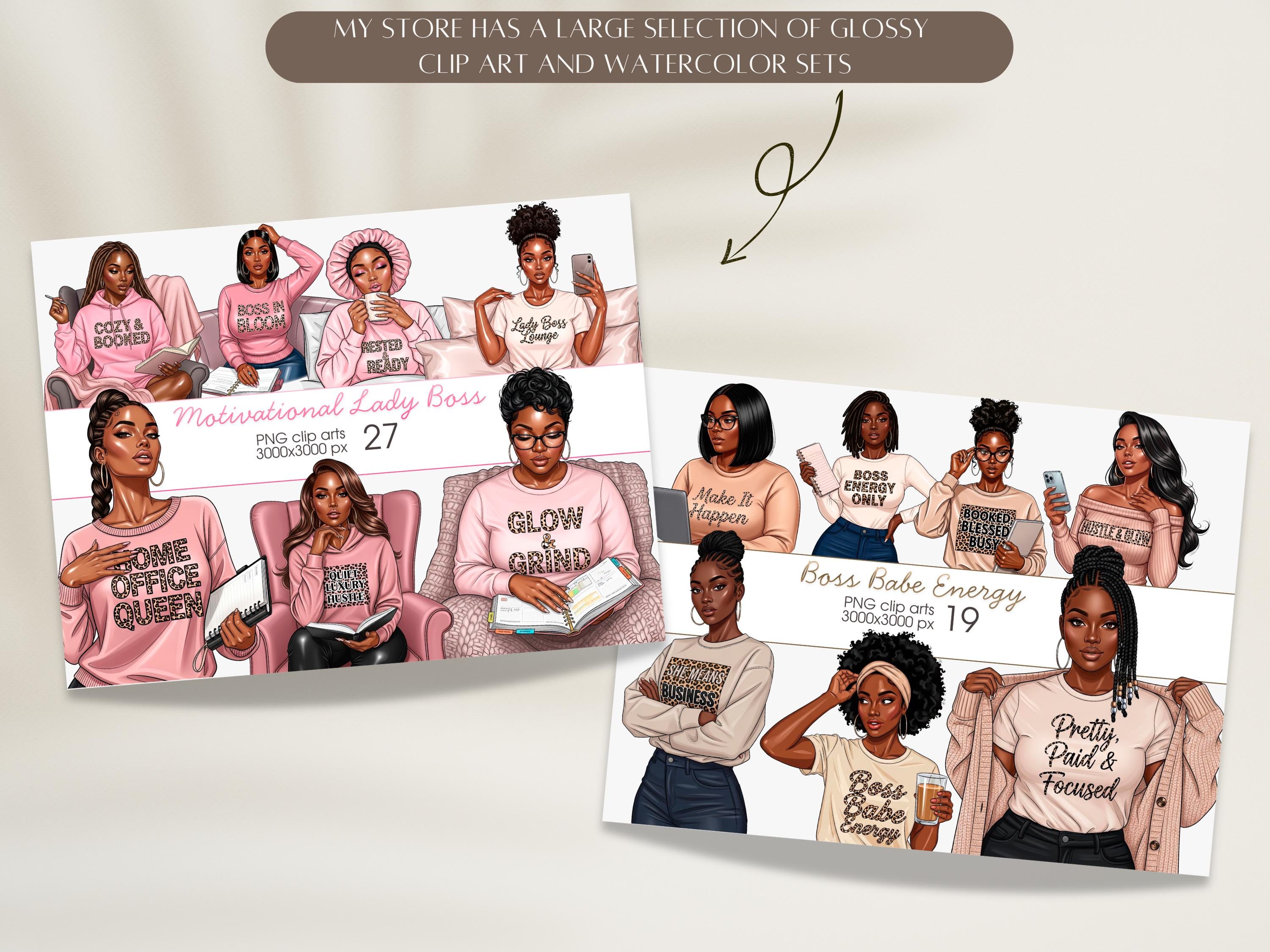 Regency Era Watercolor Clipart, African American Woman, Historical ...