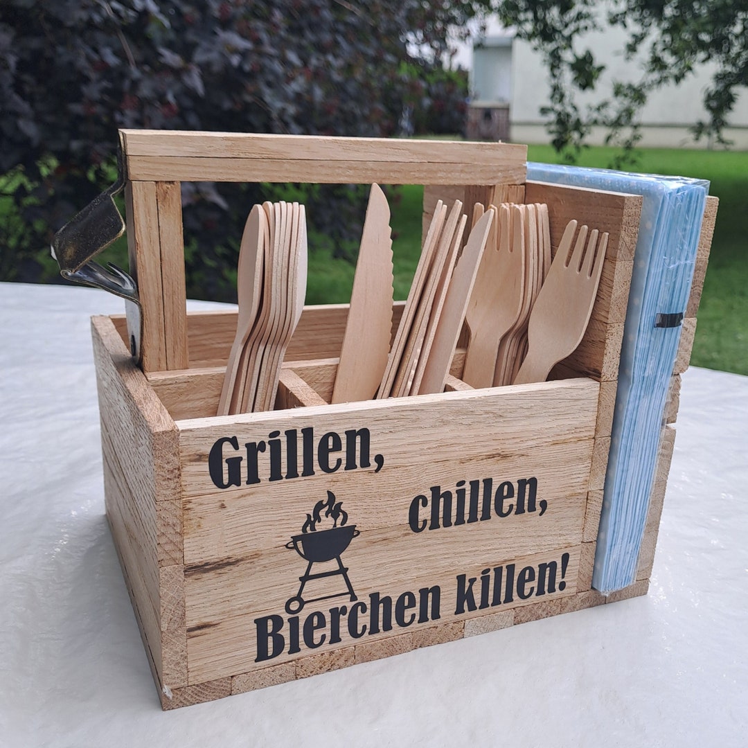 Wooden Grill Butler - Personalized BBQ Gift for Grill Masters and Men ...