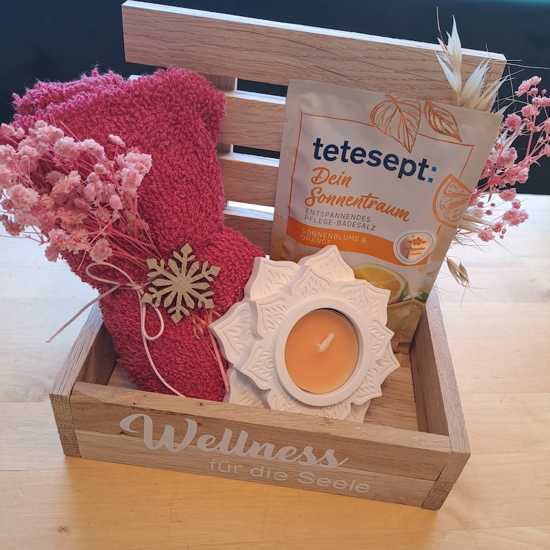 Wellnesspaket Wellnessgeschenk Gutschein Wellnesstag Geschenk Valentinstag Geschenk Wellnessurlaub Wellnessbox Rot