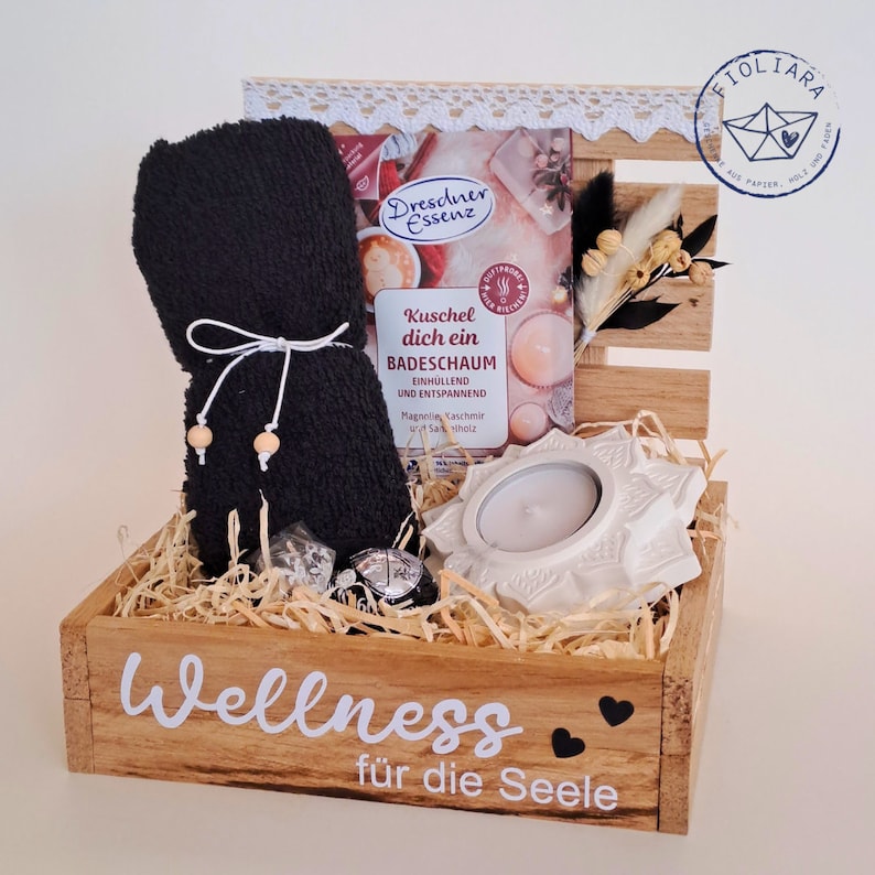 Wellnesspaket Wellnessgeschenk Gutschein Wellnesstag Geschenk Valentinstag Geschenk Wellnessurlaub Wellnessbox Schwarz / Weiß