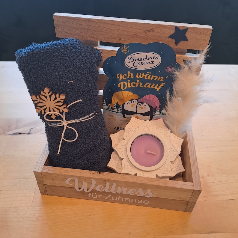 Wellnesspaket Wellnessgeschenk Gutschein Wellnesstag Geschenk Valentinstag Geschenk Wellnessurlaub Wellnessbox Blau