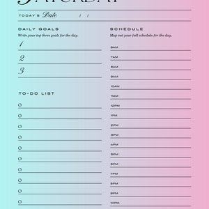 Printable Daily Planner Pages - Etsy