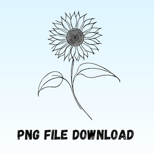 Black Sunflower PNG,White Sunflower Clipart, Sunflower PNG for Shirts,Floral Silhouette, Sublimation Design,Instant Download,transparent PNG