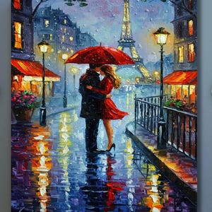 イタリアDemain 絵画 c.kieffer \"AN EVENING OUT\" Framed Christa Kieffer Paris In The Evening Lithograph