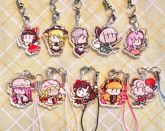 Touhou Project Phone Charms - Double Sided, 10 variations, 1 in., Acrylic