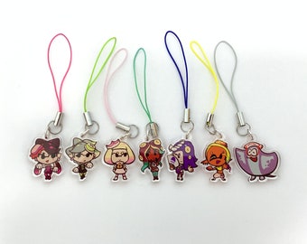 Splatoon Idols Phone Charm - 7 variations, 1 in., Acrylic (RESTOCKED)