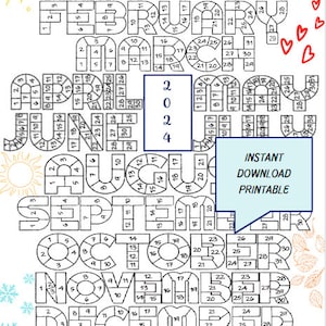 Puede incluir: Un calendario imprimible para colorear por números que presenta los meses del año. El calendario está diseñado con una clave de código de color e incluye los números 2, 0, 2 y 4.