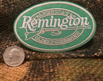 Remington retro vintage iron on patch