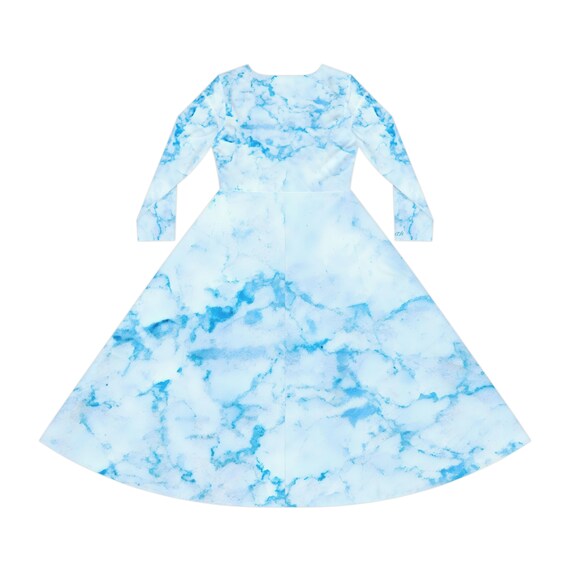 Catholic SR Mary Auspice Dress: Blue Marble Long Sleeve Dance Dress - Etsy