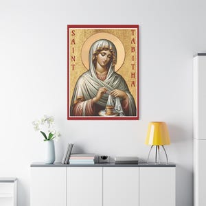 Saint Tabitha Canvas Art: Catholic Christian Gallery Wrap