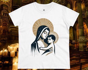 Chemise minimaliste de la Vierge Marie avec Jésus SR pour église chrétienne catholique traditionnelle