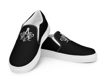 Mens Mary Auspice, SR Traditional Orthodox Catholic Christian Religious Canvas Slip on Shoes