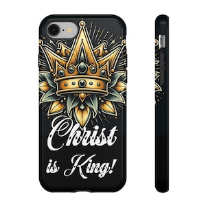 Christus ist König! SR Traditionelle katholische christliche Handyhüllen für iPhone, Galaxy und Pixel-Geräte