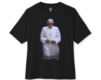 Retro Pope Benedict XVI praying Rosary, wearing sunglasses, Signature, SR Catholic Christian Religious Shirt