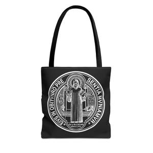 St. Benedikt, Benediktinerorden, SR Traditionelle katholische christliche religiöse 2-seitige Tragetasche 3 Größen, 2 Farben