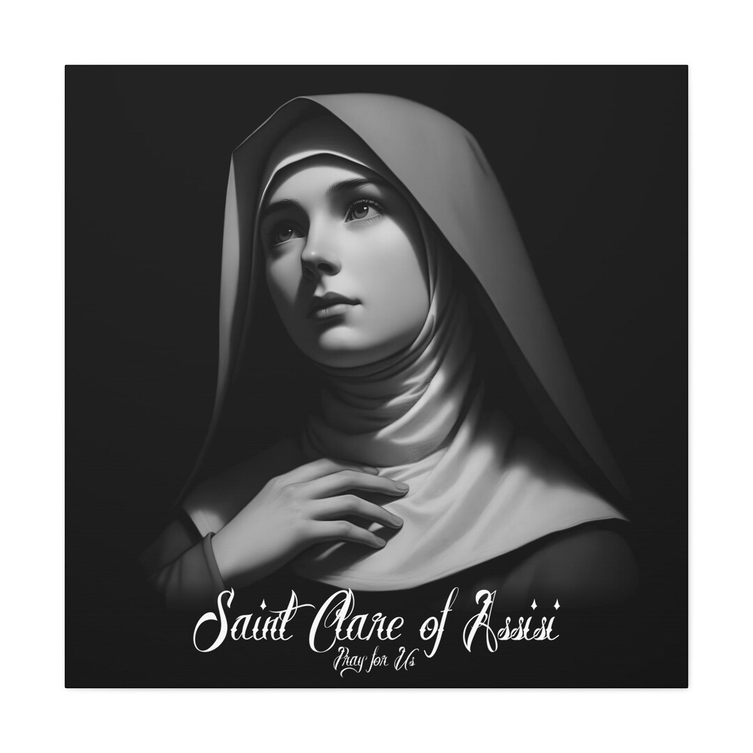 St Clare of Assisi Matte Canvas - Catholic Christian Wall Art - Etsy