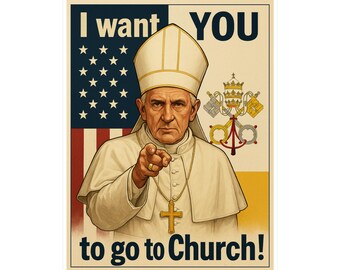 Pope Leo XIV - I Want YOU - Catholic Sticker