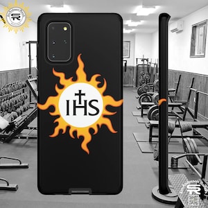 Eucharist Flames SR Tough Traditionelle katholische christliche Handyhüllen für iPhone, Galaxy und Pixel-Geräte