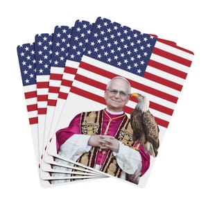 Cartas de baralho do Papa Leão XIV, presente exclusivo para noite de jogos, diversão para festas, conjunto de cartas colecionáveis, presente católico