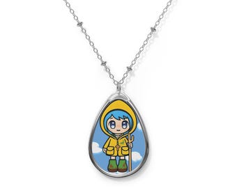 Luce, 2025 Vatican Jubilee, SR Traditional Catholic Christian Religious anime Oval Necklace