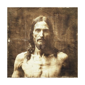 AI Jesus svepning av Turin Matt Canvas - Katolsk kristen väggkonst