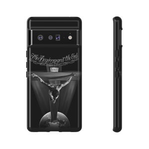 Der Anfang und das Ende, Jesus, Kruzifix, SR katholische christliche Handyhüllen für iPhone, Galaxy, Pixel