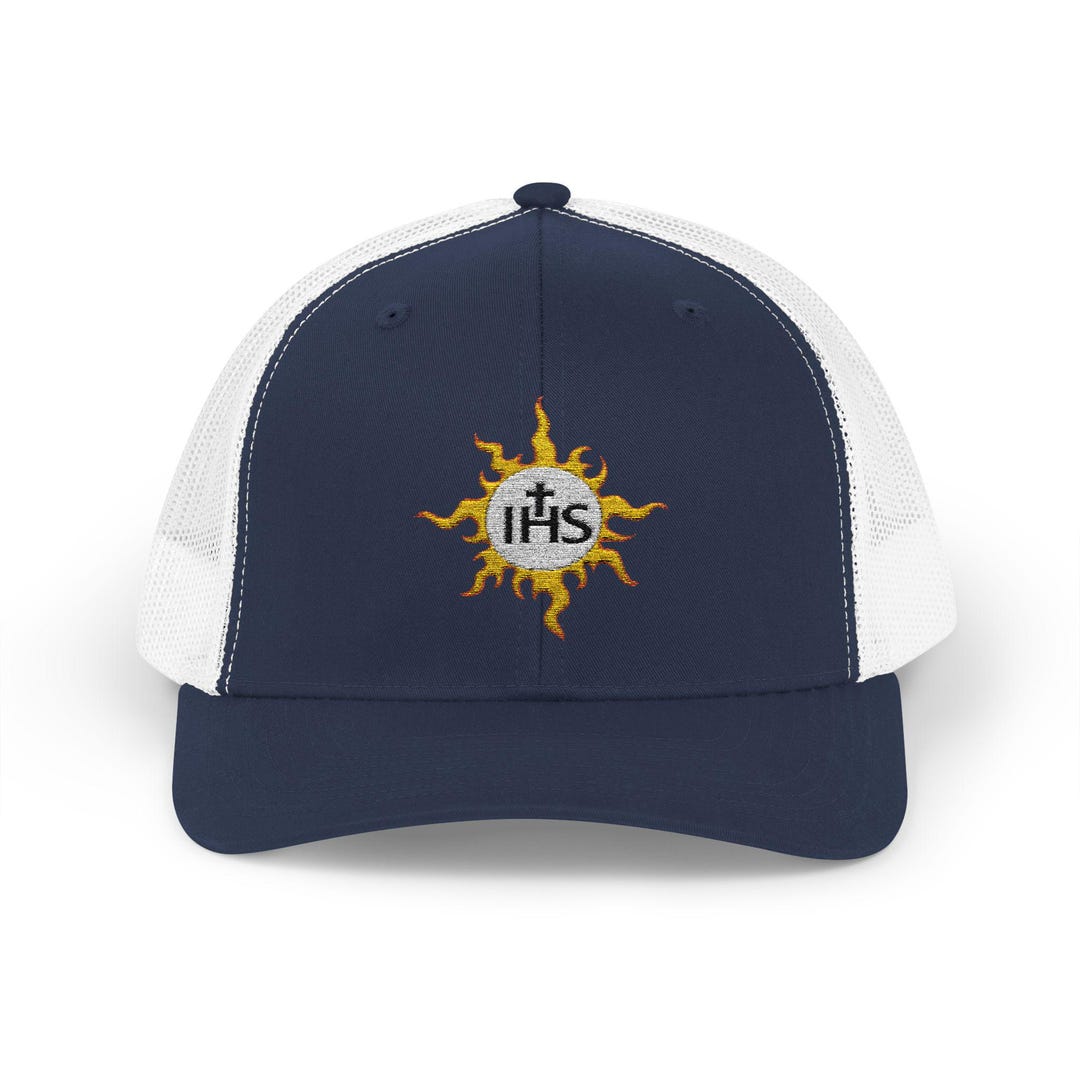 IHS Eucharist, Flame Light, Embroidered Catholic Christian Snapback ...