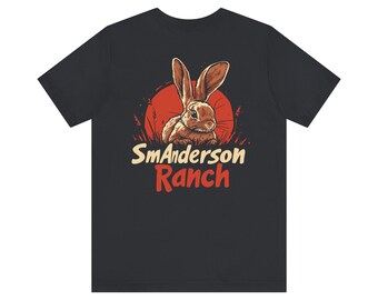 May include: Black t-shirt with a brown rabbit illustration and the text "SmAnderson Ranch" in red and white.