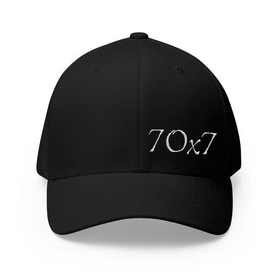 70 X 7 Forgiveness Embroidered Flex Fit Cap - Christian Hat - Etsy