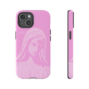 Blessed Jungfrau Maria Pink Glaube SR Traditionelle katholische christliche Handyhülle für iPhone, Galaxy, Pixel