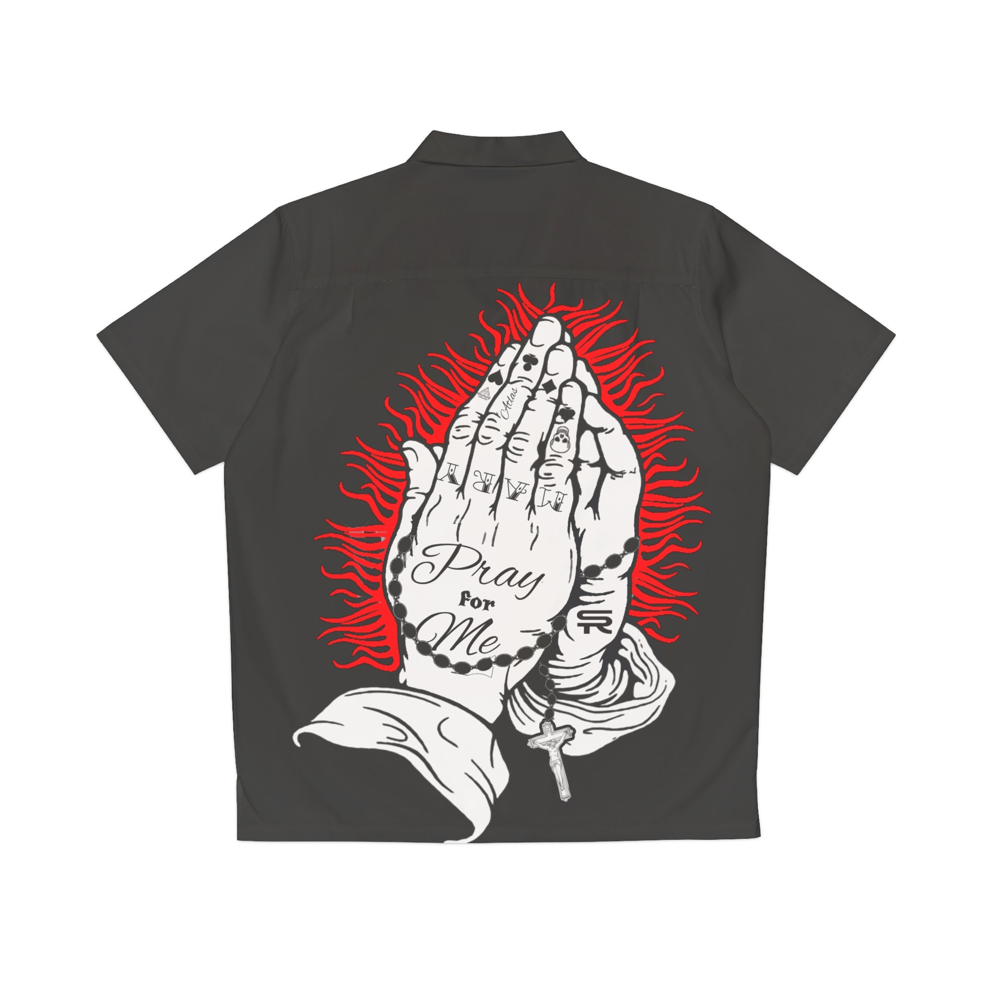 私のタトゥーを入れた手のために祈ってください、SR 伝統的正統派カトリック クリスチャン ボタンダウン ハワイアン シャツ - Etsy 日本, image size:2048x2048