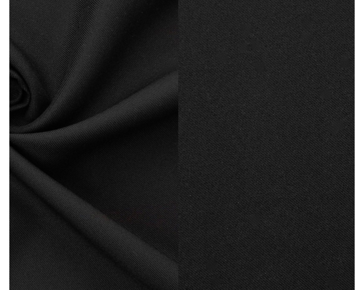 Real Wool Black Gabardine Fabric Suiting wool Gabardine Washable Used
