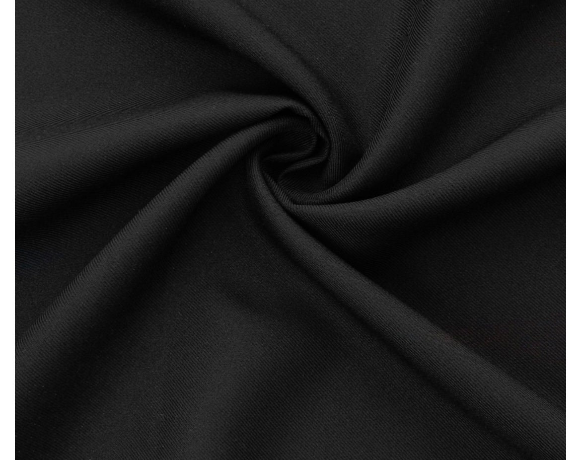 Real Wool Black Gabardine Fabric Suiting wool Gabardine Washable Used