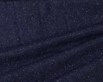 May include: Close-up of a dark blue fabric with a textured surface.