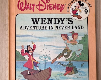 1986 Vintage Book Wendy’s Adventure in Never Land by The Walt Disney Company
