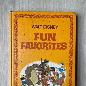 1970 Vintage Book Walt Disney Fun Favorites