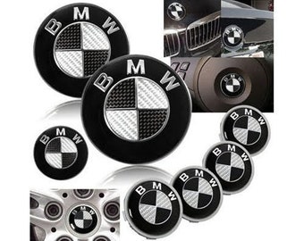 Carbon Fibre BMW Badge Full Set 7pc - See Description For Sizes - all series - UK seller fast dispatch