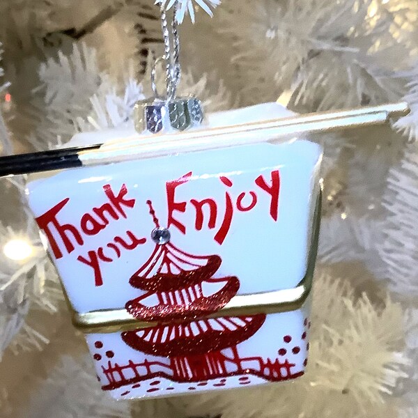 Chinese Takeout Box Ornament - Etsy