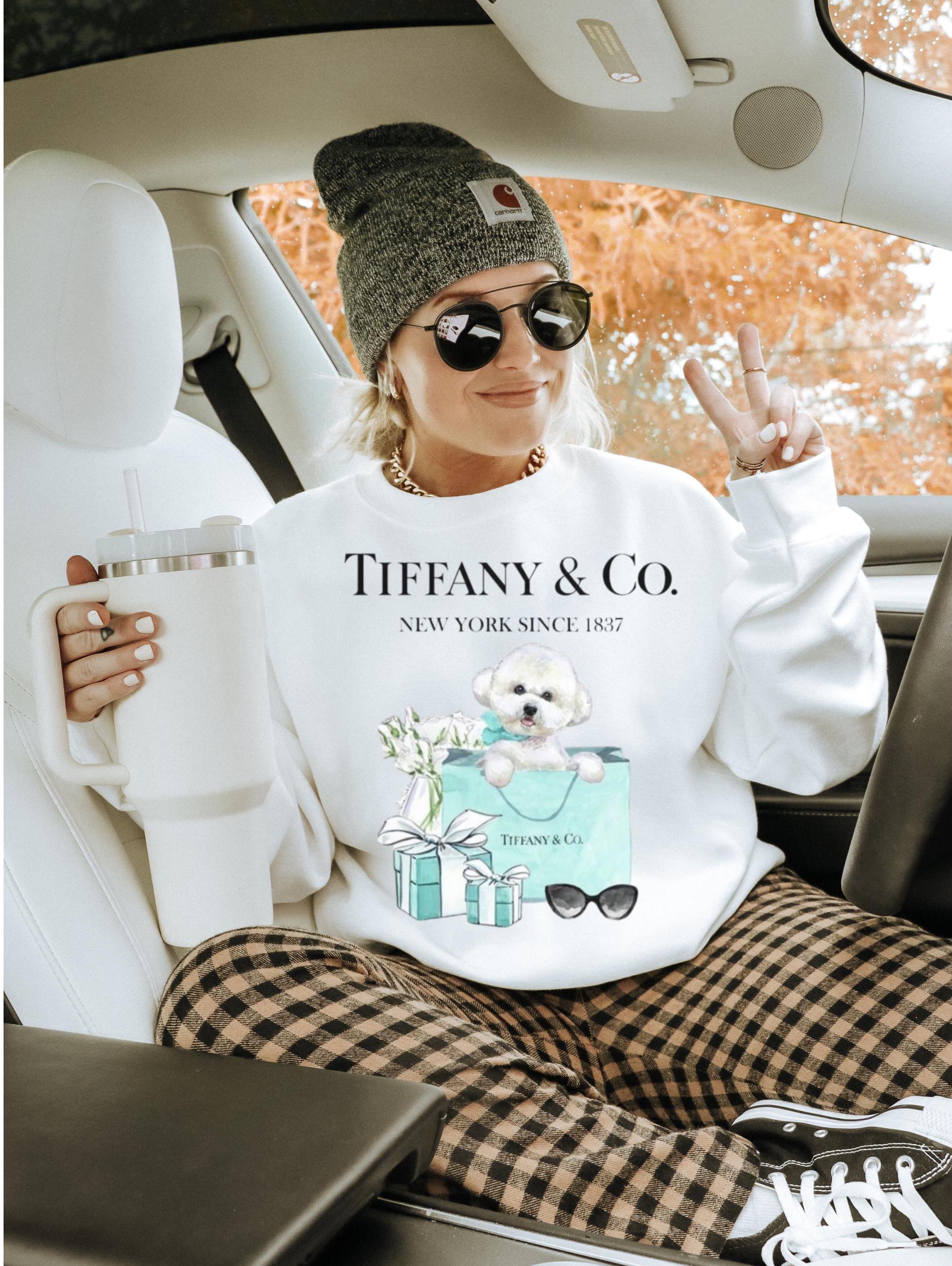 希少！ティファニーブルー COGGIクージー トランプ柄ダイスニットセーター S Tiffany's & Co Aesthetic Sweatshirt,breakfast at Tiffany, Cute
