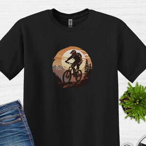 Sunset Mountain Bike T-Shirt Tee, Mountain Bike Gift, Biking Shirt, Biking Gift, Cycling Shirt, Cycling Gift, Mountain Biker T-Shirt hoodie
