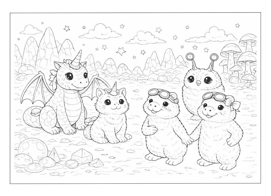 Capybara Coloring Pages | 18 Printable Designs (PDF Download) - Etsy