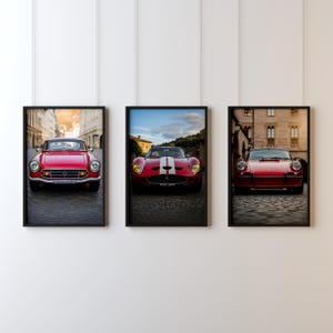 Classic Car Wall Art Set of 10 | Vintage Car Photography Prints | Retro Automotive Poster Collection | A4 Digital Download