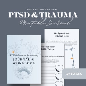 Trauma Therapy Worksheet | Trauma Workbook | Trauma Therapy | Trauma Journal | PTSD Journal | Self Care Journal | Mental Health Workbook
