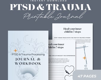 PTSD Trauma Therapy Workbook | Self Care Journal (Digital Download)